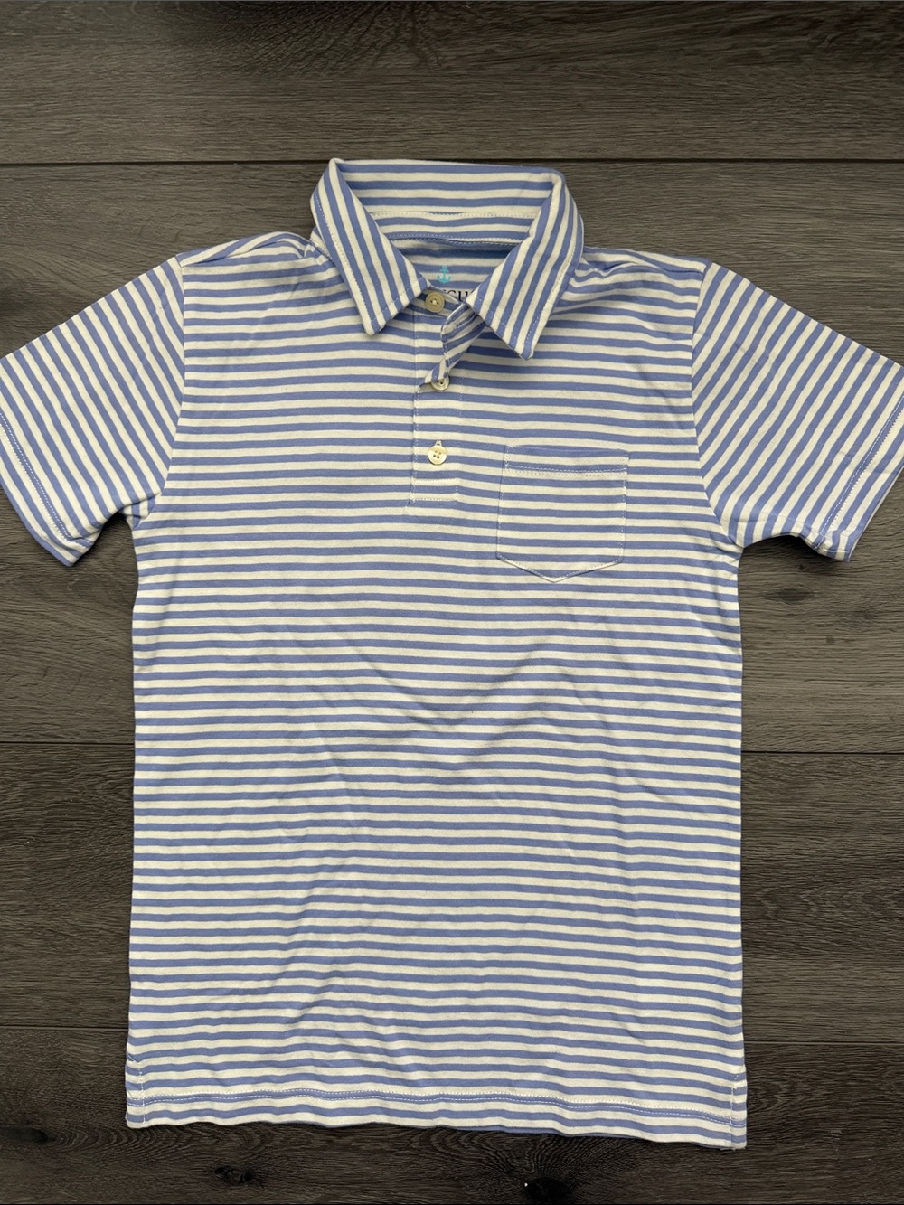 Crewcuts Boys' Blue & White Striped Polo Shirt